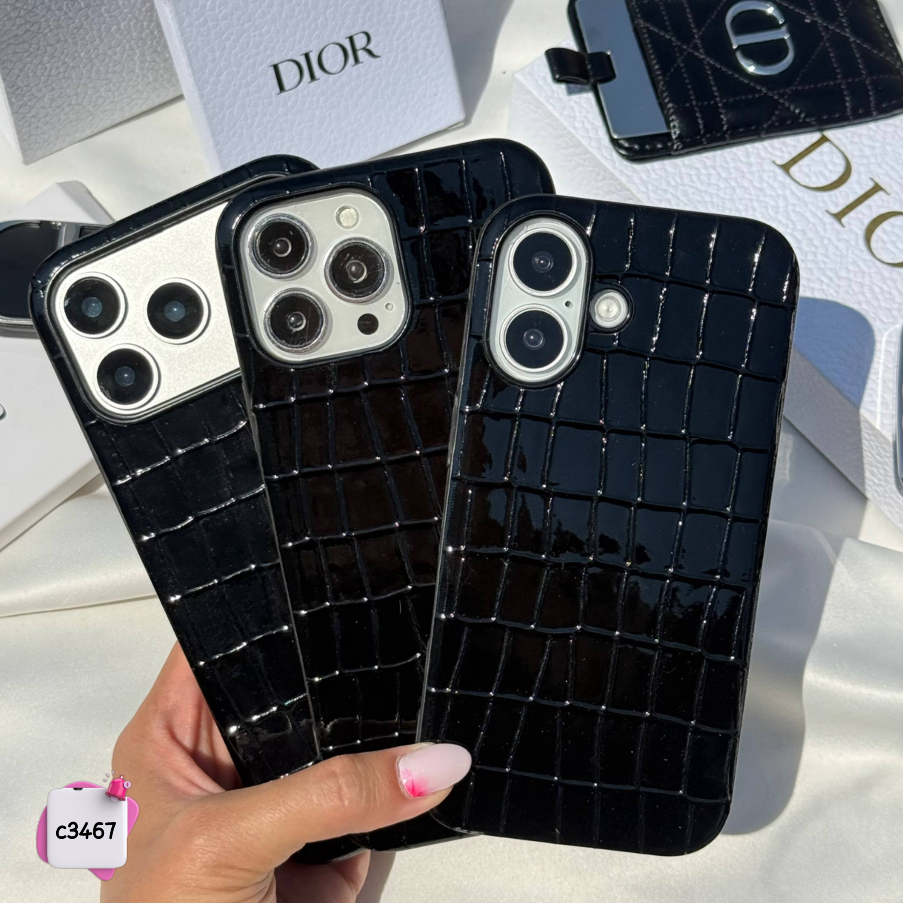 قاب گوشی چرمی دیور Dior کد c3467 / ایفون