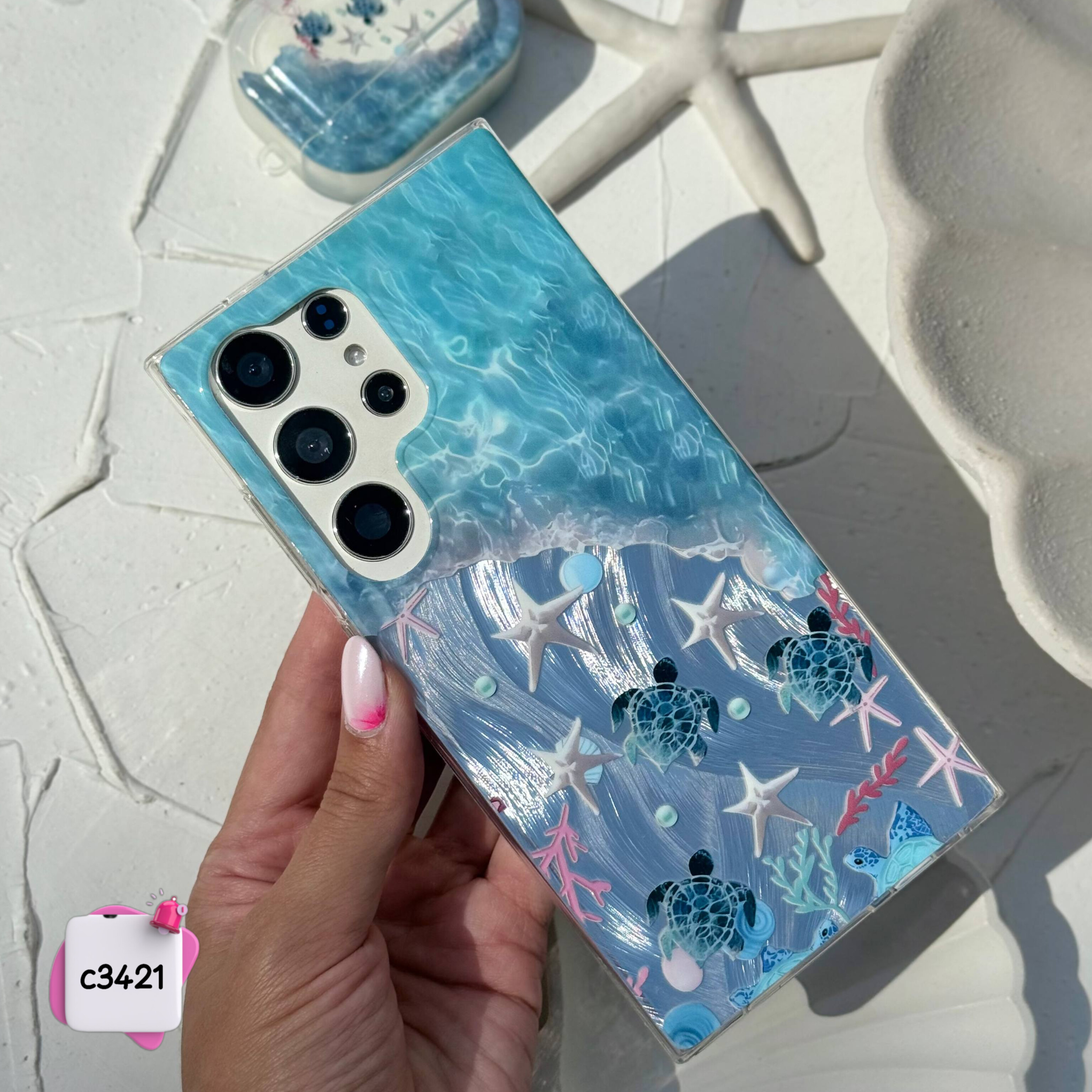 قاب گوشی لاک پشت ساحل کد c3421 / سامسونگ شیائومی