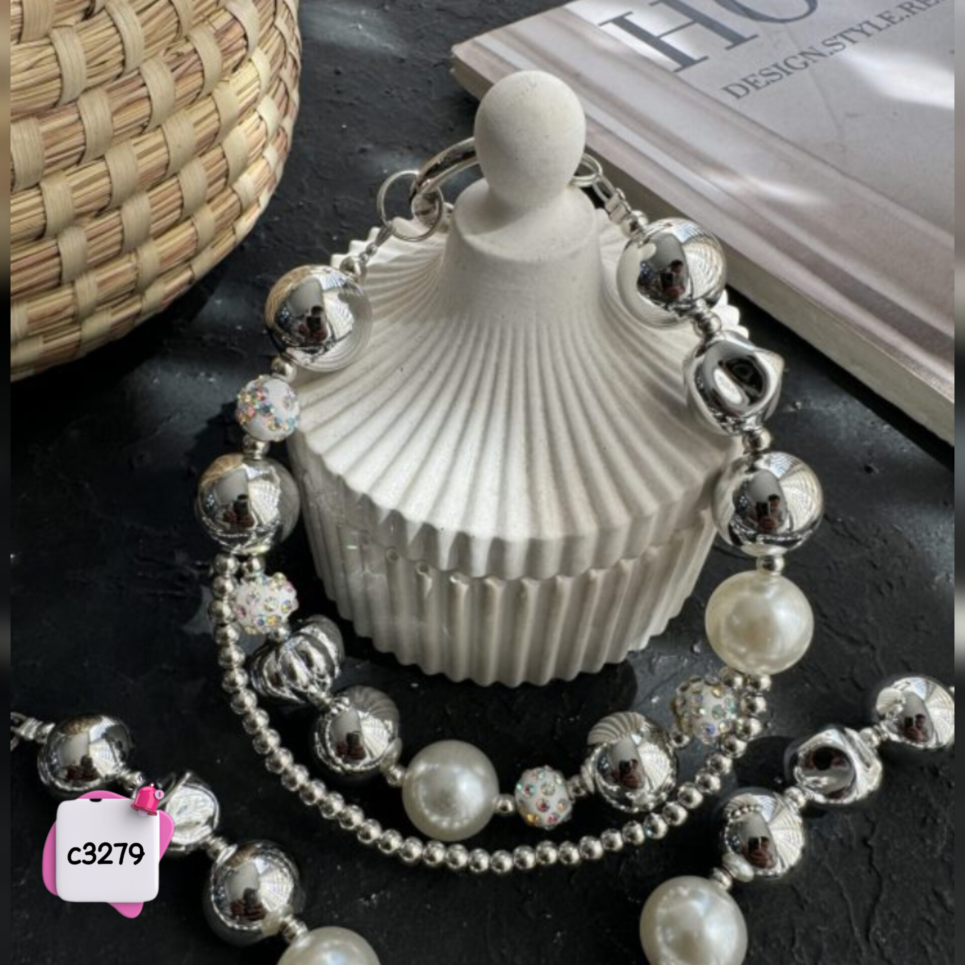 آویز گوشی روکارنو توپی سیلور c3279