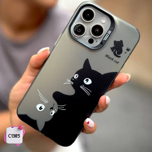 قاب گوشی گربه سیاه چشم باز SoCool /آیفون سامسونگ