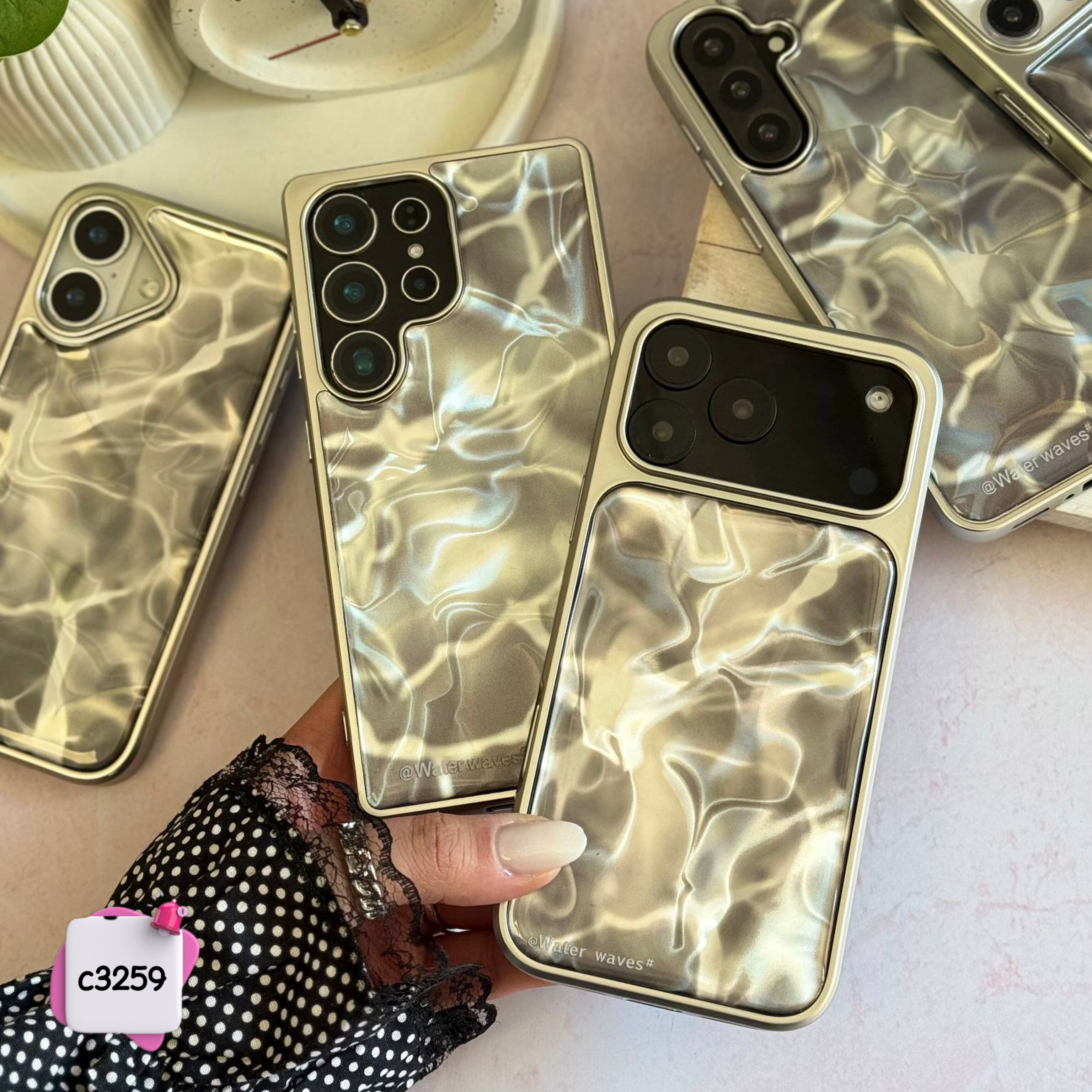 قاب گوشی موج آب water waves کد c3259 / ایفون