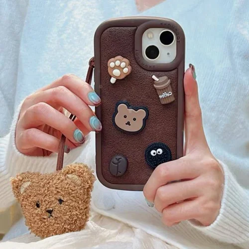 قاب خرس و قهوه + آویز