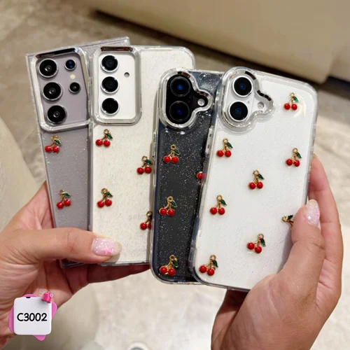 قاب گوشی شفاف شاین آلبالو C3002 / آیفون سامسونگ شیائومی