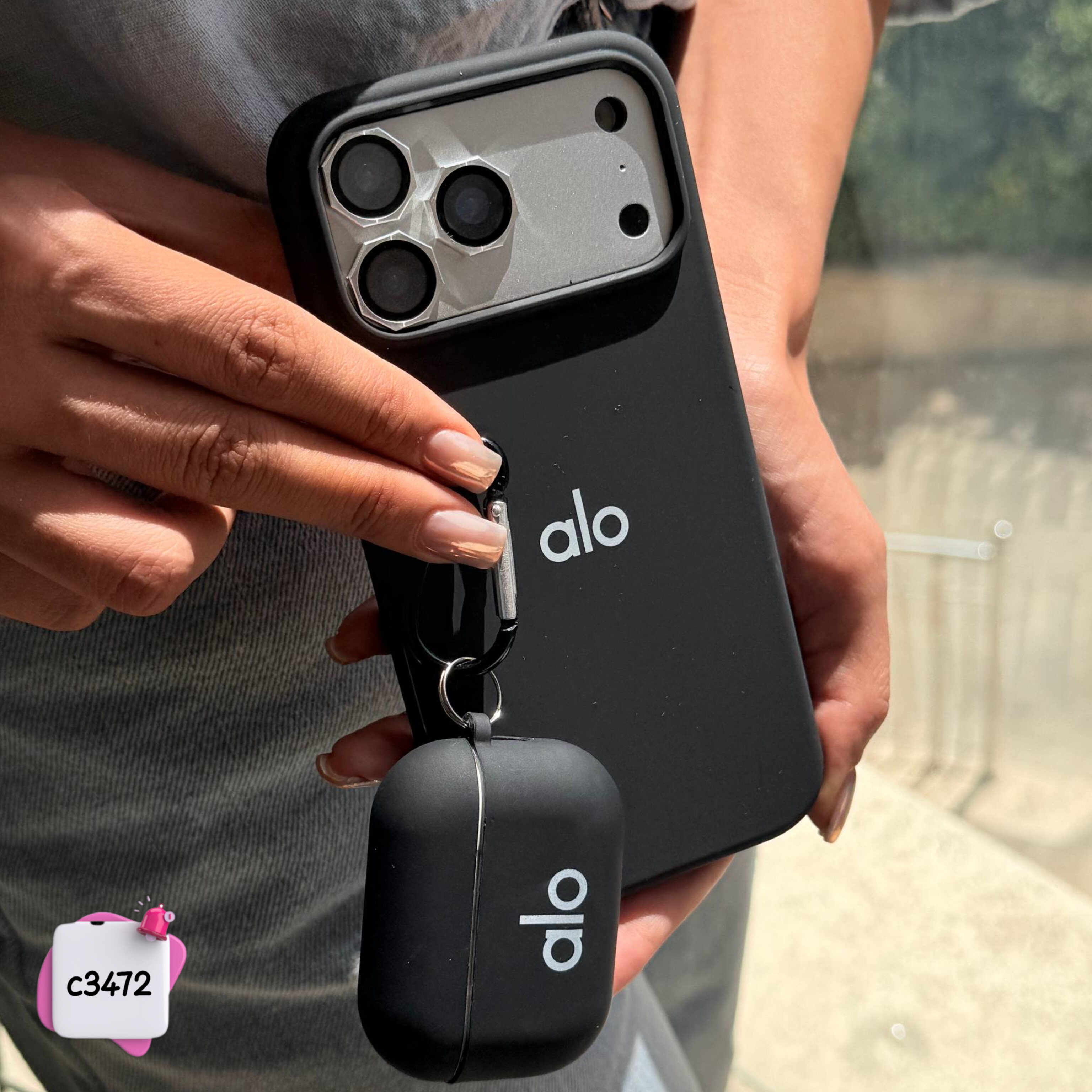 قاب گوشی alo مشکی سیلیکونی کد c3472 / ایفون