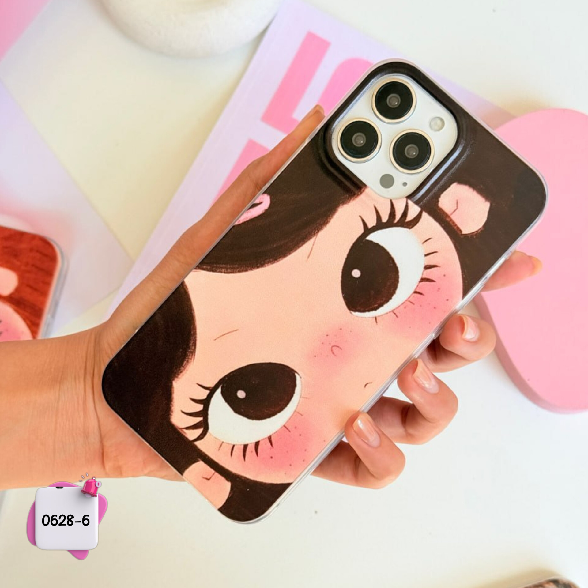 قاب گوشی سفارشی هولوگرامی دختر چشم درشت Big Eyes کد 6-0628 / آیفون سامسونگ شیائومی