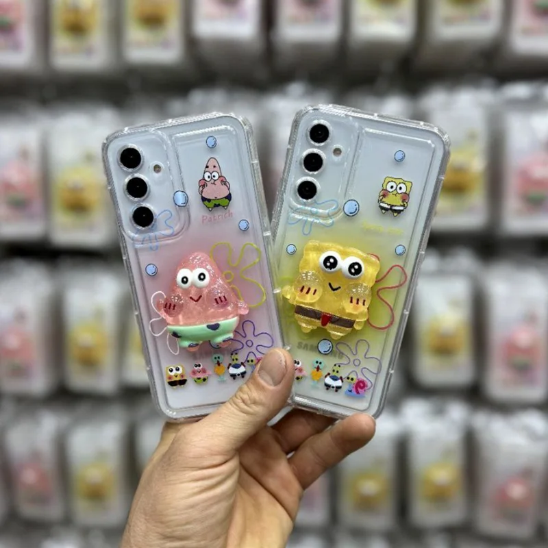 قاب گوشی باب اسفنجی و پاتریک برجسته / آیفون سامسونگ شیائومی