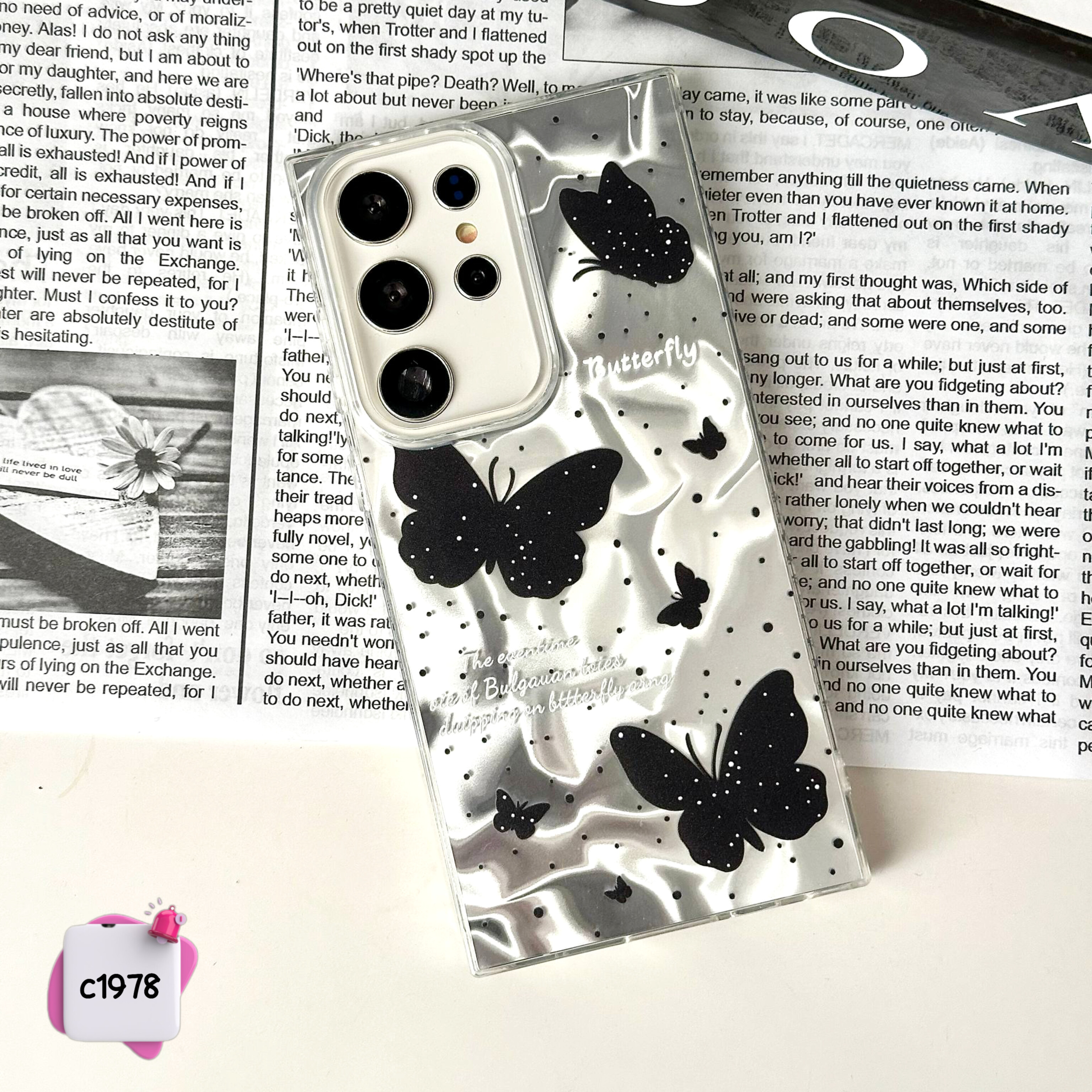 قاب گوشی پروانه مشکی C1978 / سامسونگ شیائومی