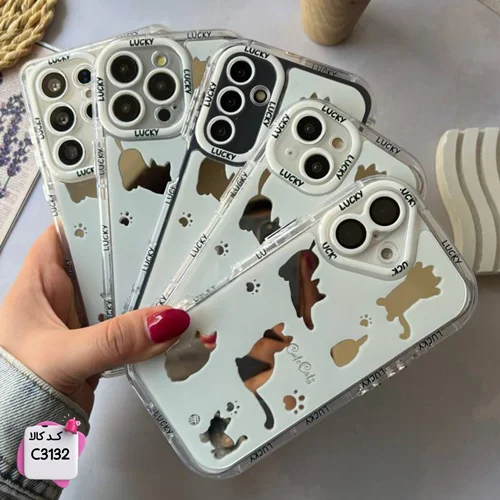 قاب گوشی گربه آیینه ای C3132 / ایفون سامسونگ شیائومی