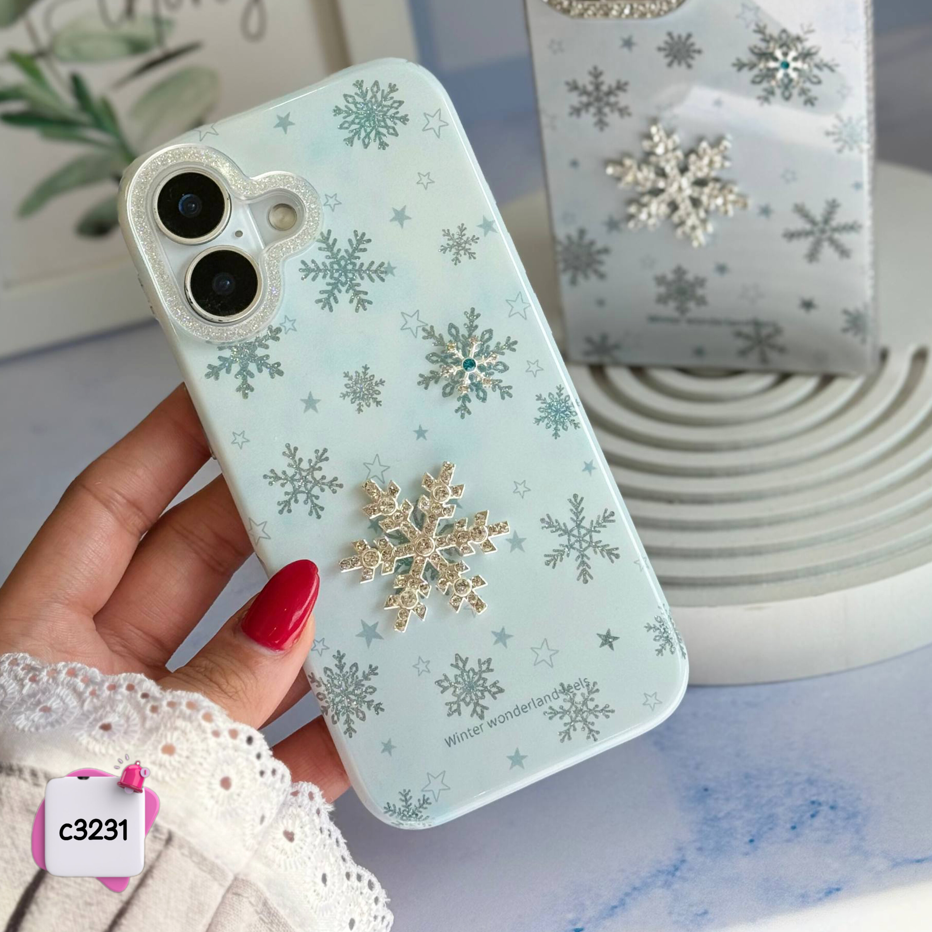 قاب گوشی برف و ستاره کد c3231 ایفون