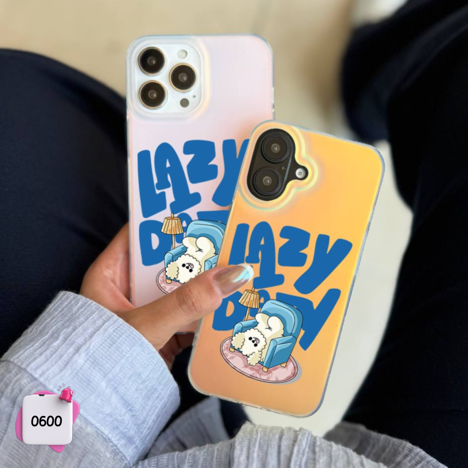 قاب گوشی Lazy Day هولوگرامی کد 0600 / آیفون سامسونگ شیائومی