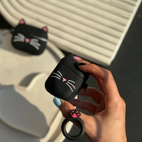 کاور ایرپاد سیلیکونی گربه black