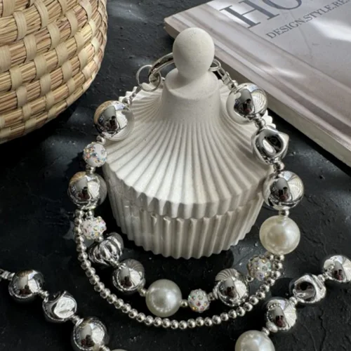 آویز گوشی توپی سیلور