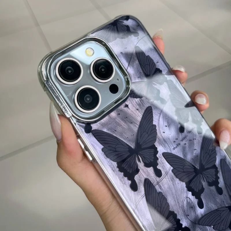 قاب گوشی پروانه براش بنفش /آیفون سامسونگ شیائومی