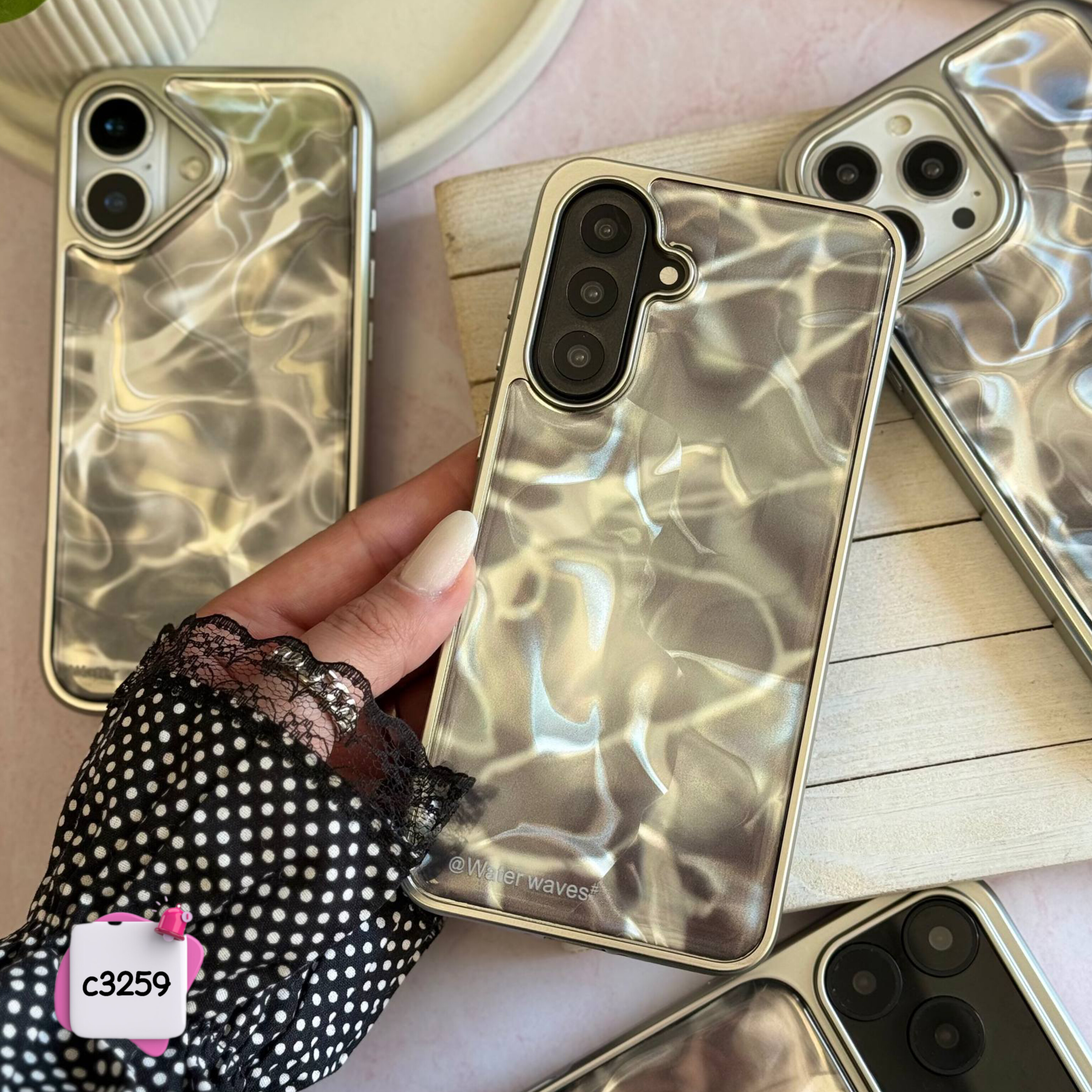 قاب گوشی موج آب water waves کد c3259 / سامسونگ شیائومی