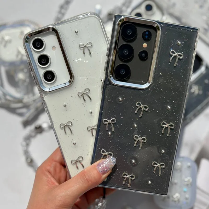 قاب گوشی شفاف پاپیون اکلیلی c1270  / آیفون سامسونگ شیائومی