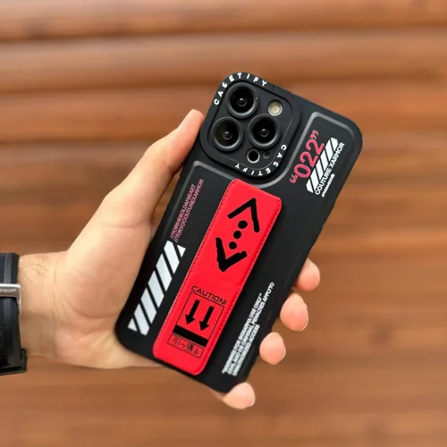 قاب استندشو قرمز و مشکی off white