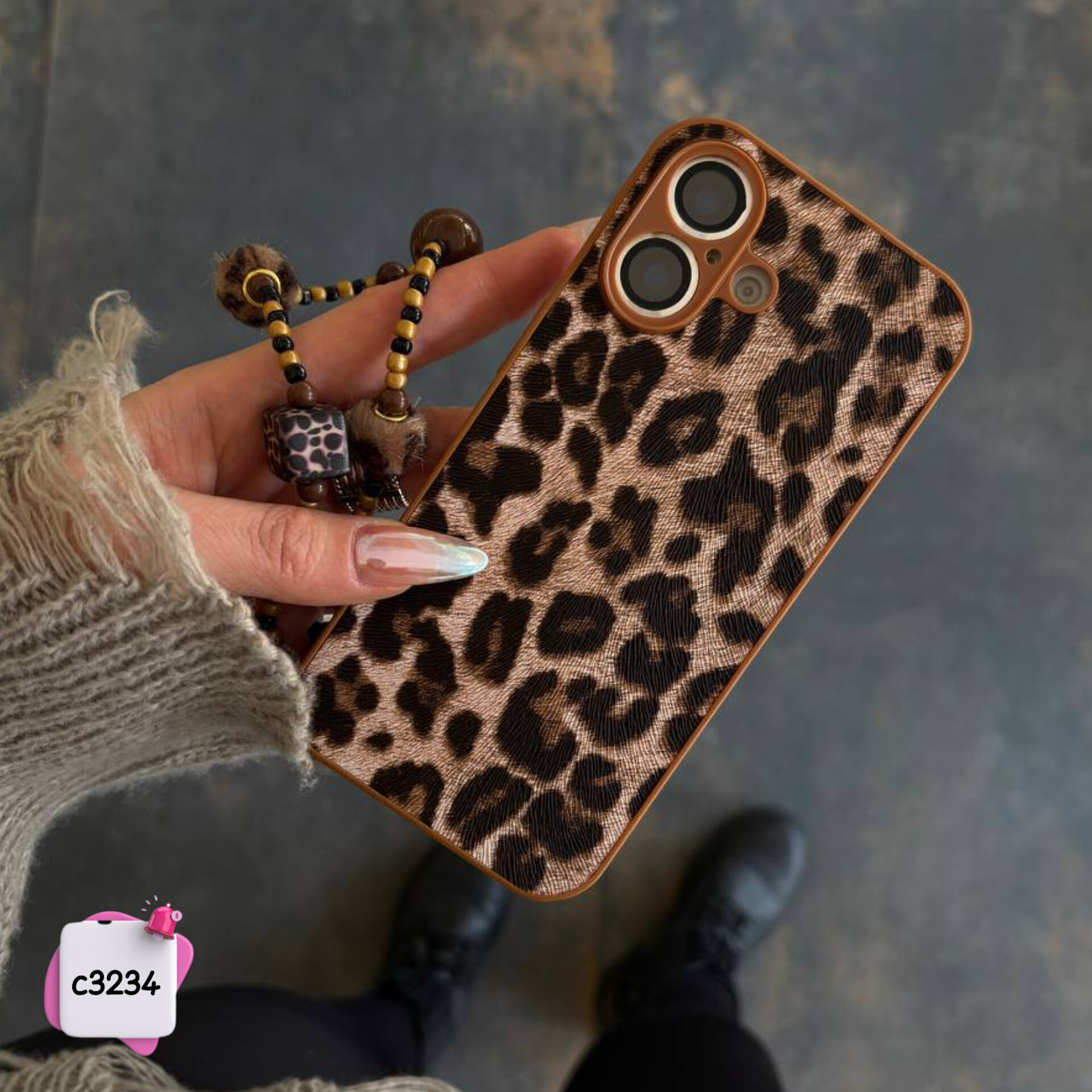 قاب گوشی پلنگی جیر c3234 (بدون بند) ایفون سامسونگ شیائومی