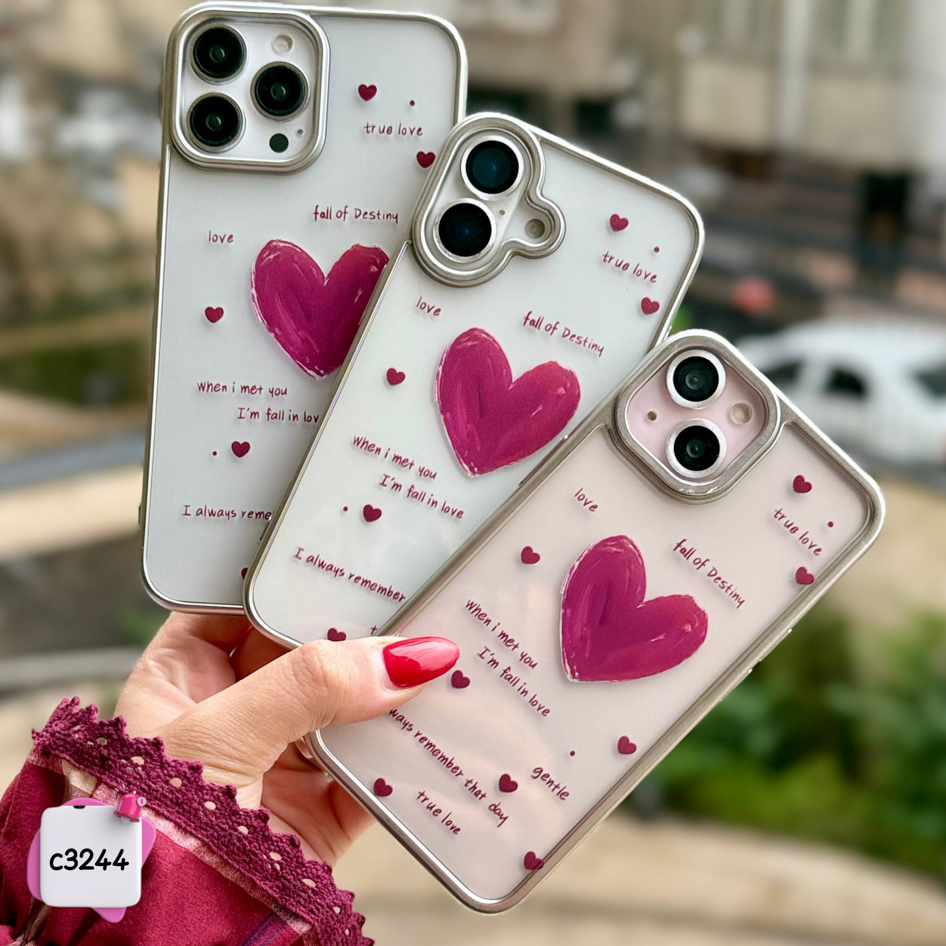 قاب گوشی قلب True Love کد c3244