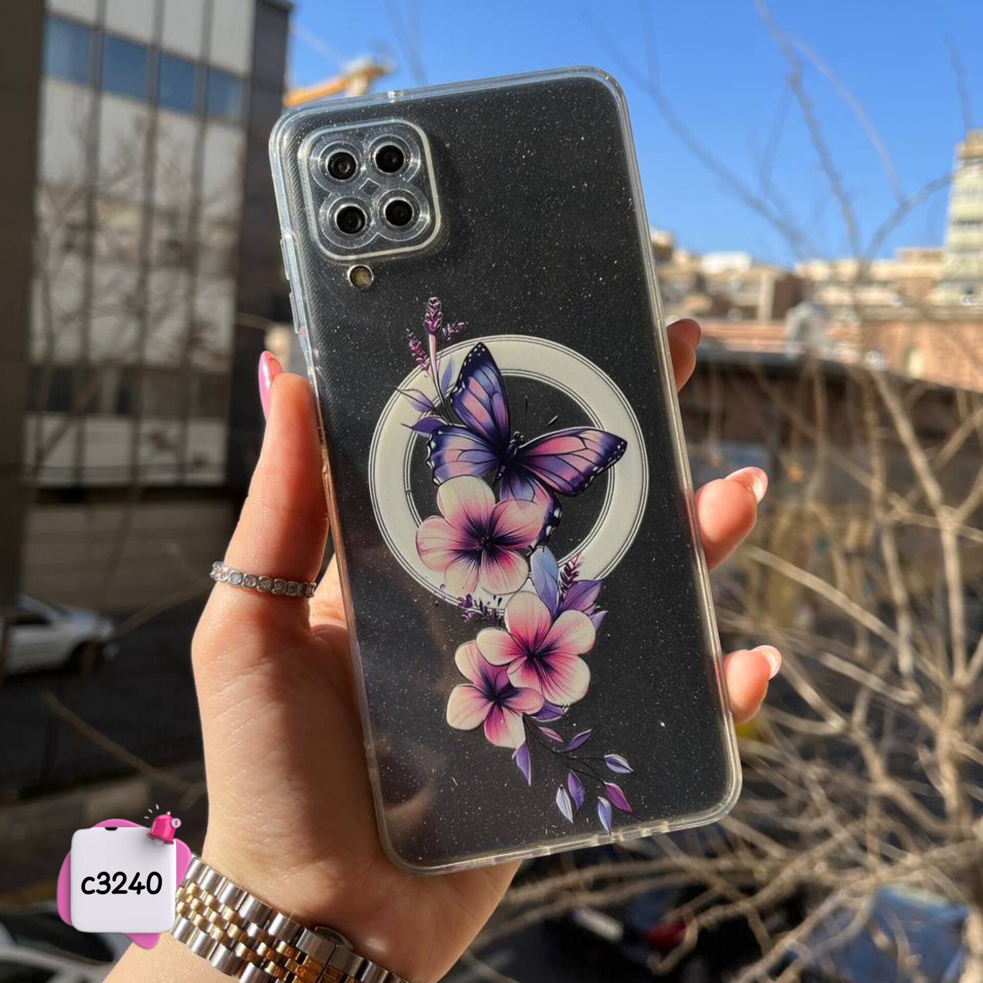 قاب گوشی شفاف شاین شکوفه c3240 / سامسونگ شیائومی