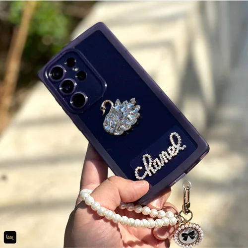 قاب سواروسکی بنفش + دستبند