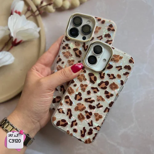 قاب گوشی پلنگی ماربل نیمه شفاف C3120 / آیفون سامسونگ شیائومی
