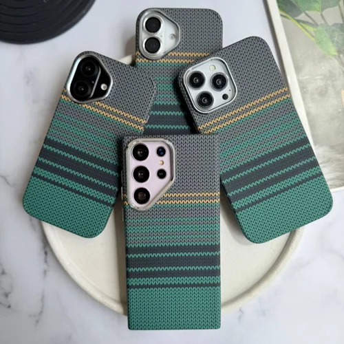 قاب گوشی مگ سیف گرین کربن وینتج Green Carbon Vintage / آیفون سامسونگ