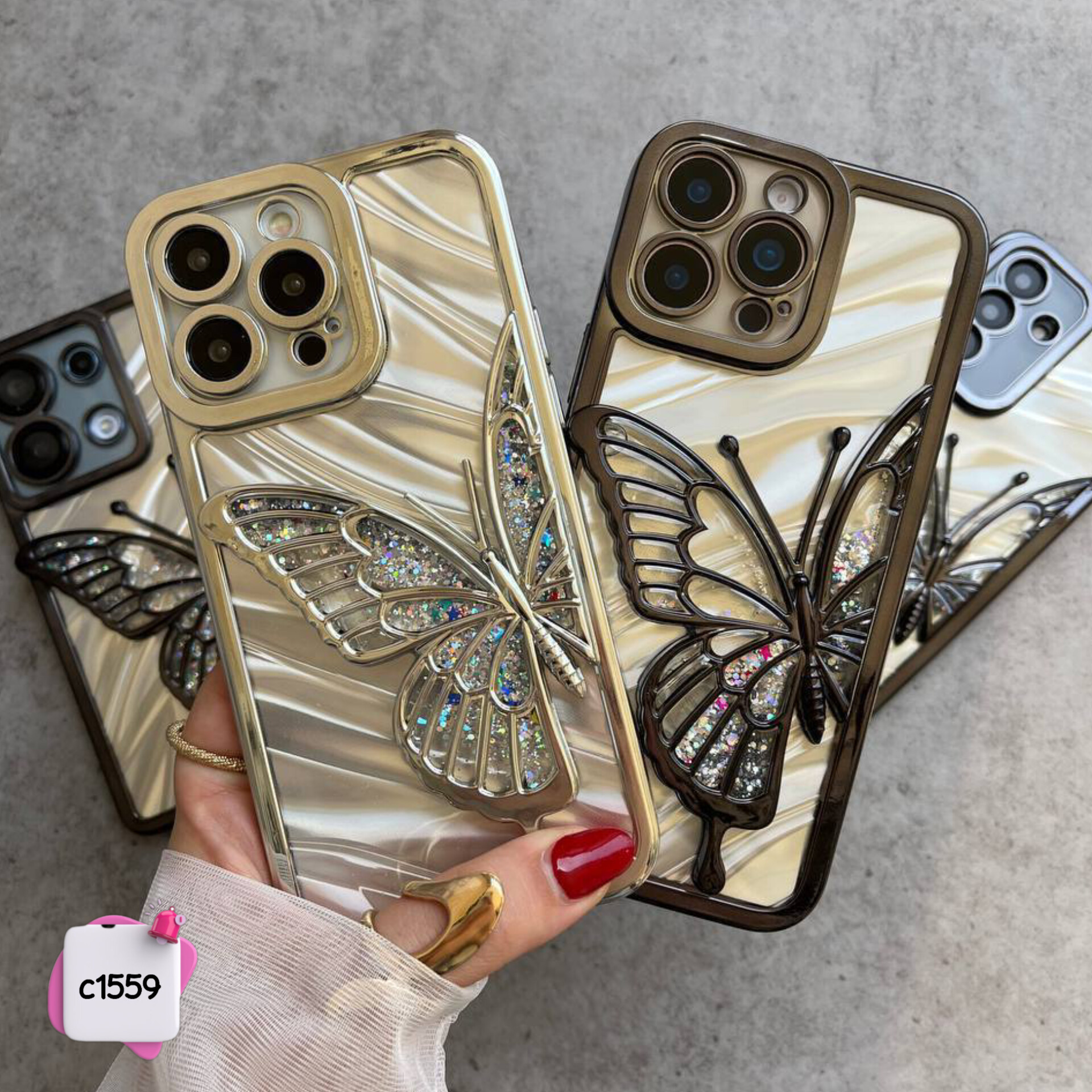 قاب پروانه آکواریومی c1559 / آیفون سامسونگ شیائومی