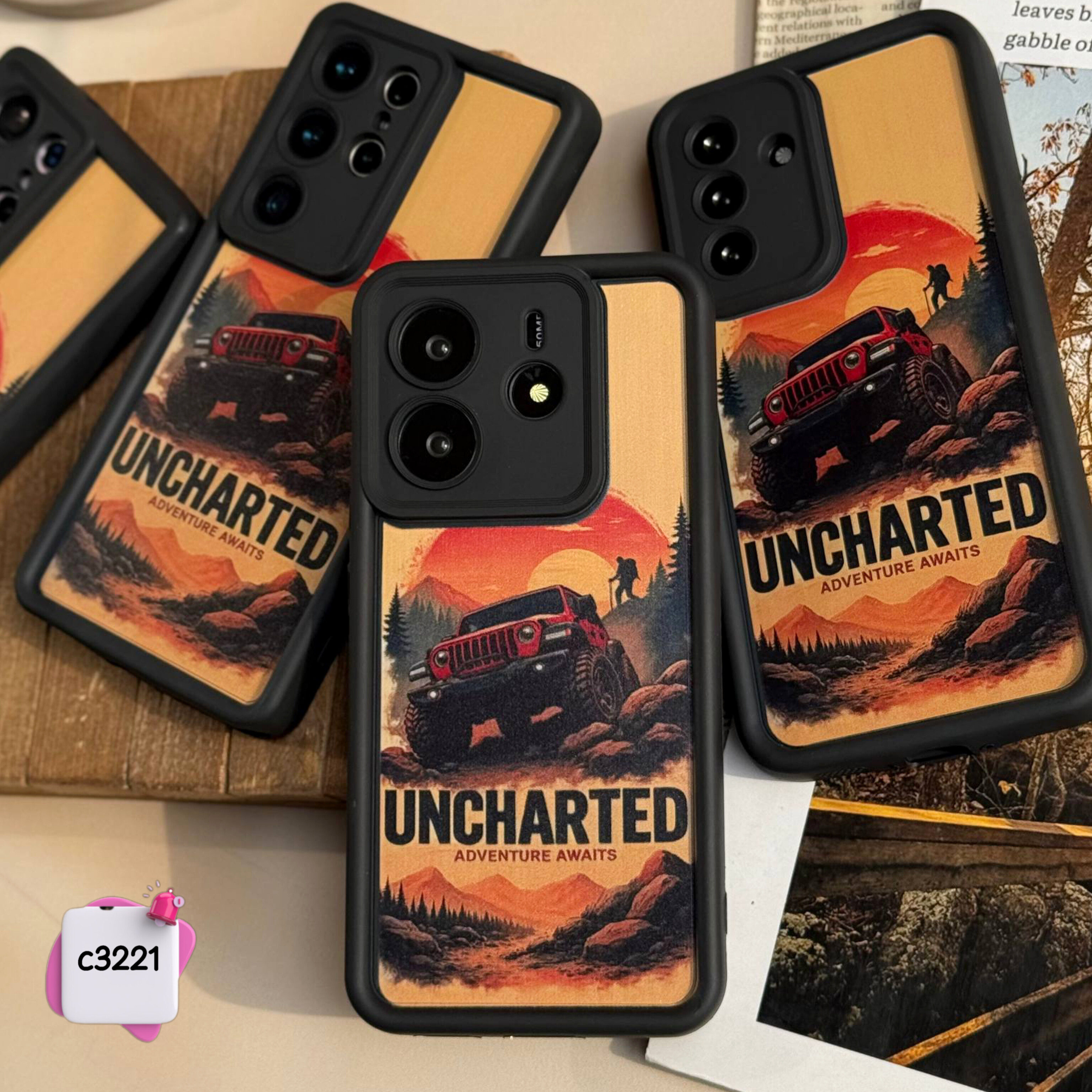 قاب گوشی سولید Uncharted کد c3222 / سامسونگ شیائومی