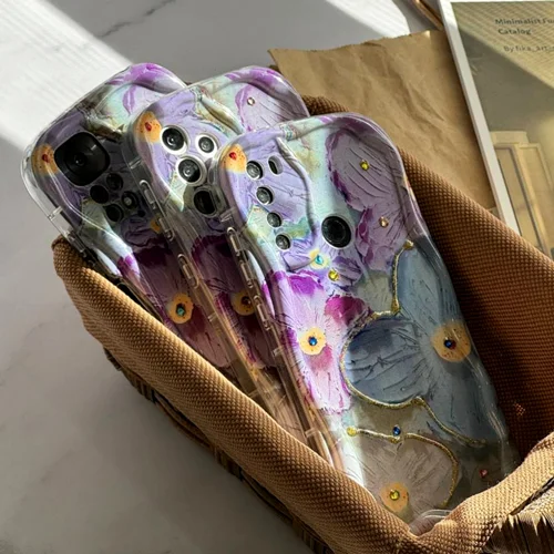 قاب گل آبرنگی موج دار سامسونگ و شیائومی