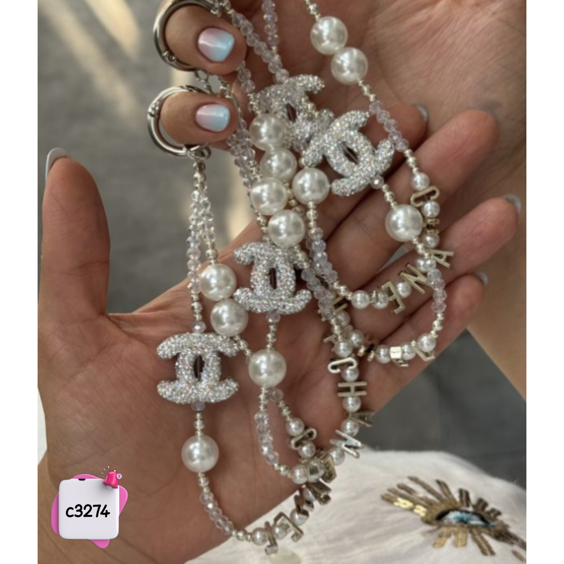 آویز گوشی شنل فونتی مروارید c3275