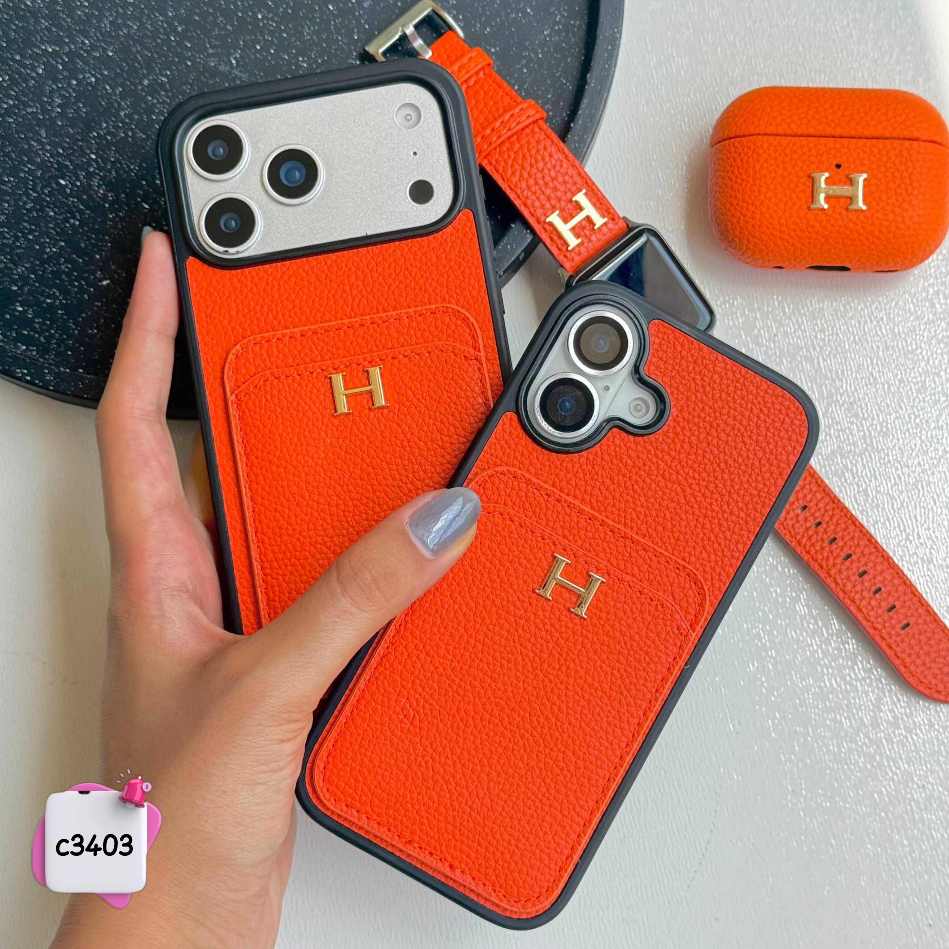 قاب گوشی H هرمس Hermes کد c3403 / ایفون