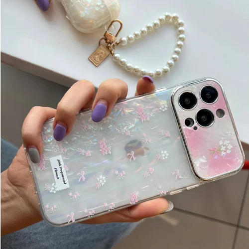 قاب pink flower شفاف