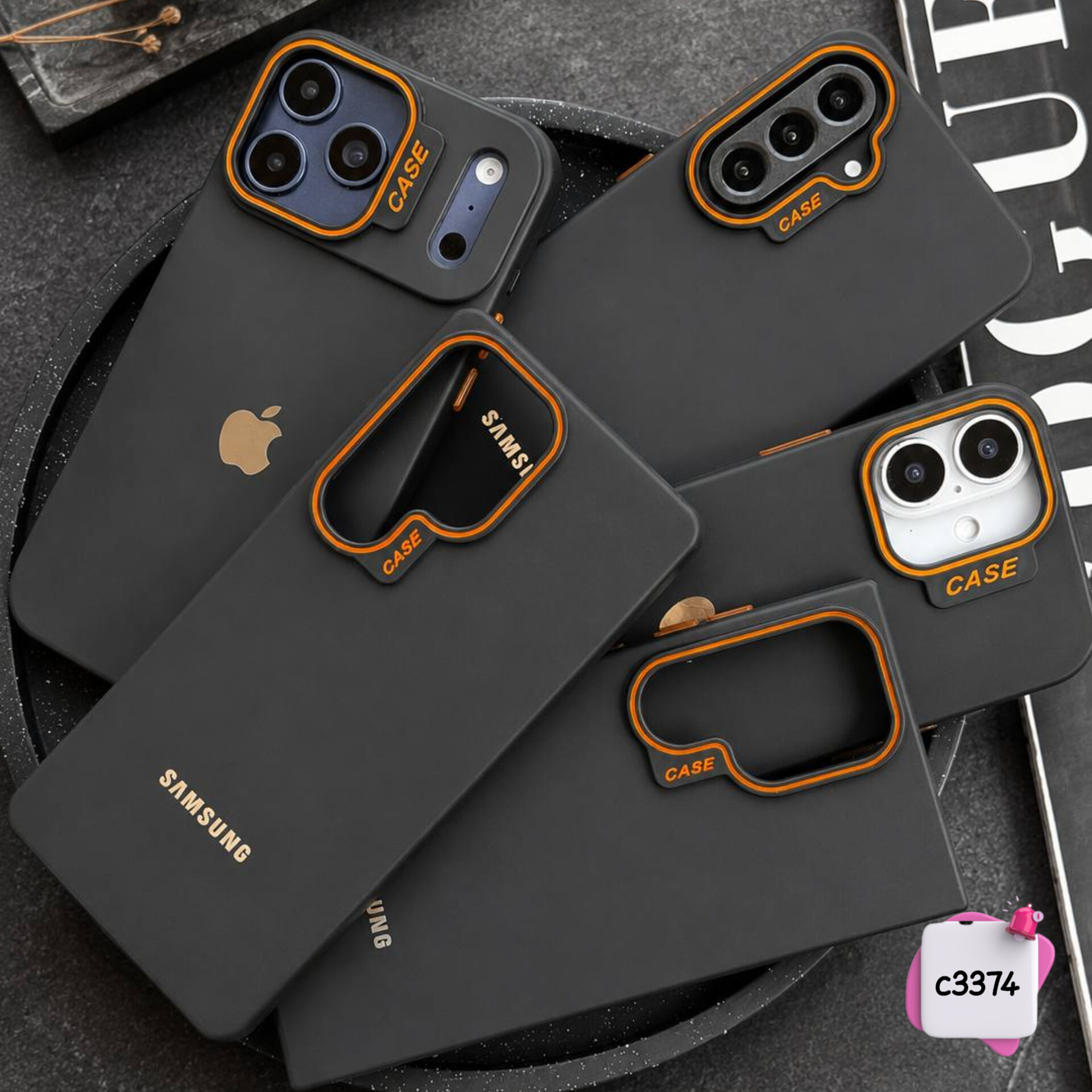 قاب گوشی دارک کیس Dark Case کد c3374 / ایفون سامسونگ