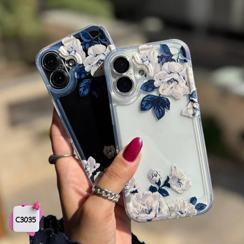 قاب گوشی رز سفید شفاف C3035 / آیفون سامسونگ شیائومی