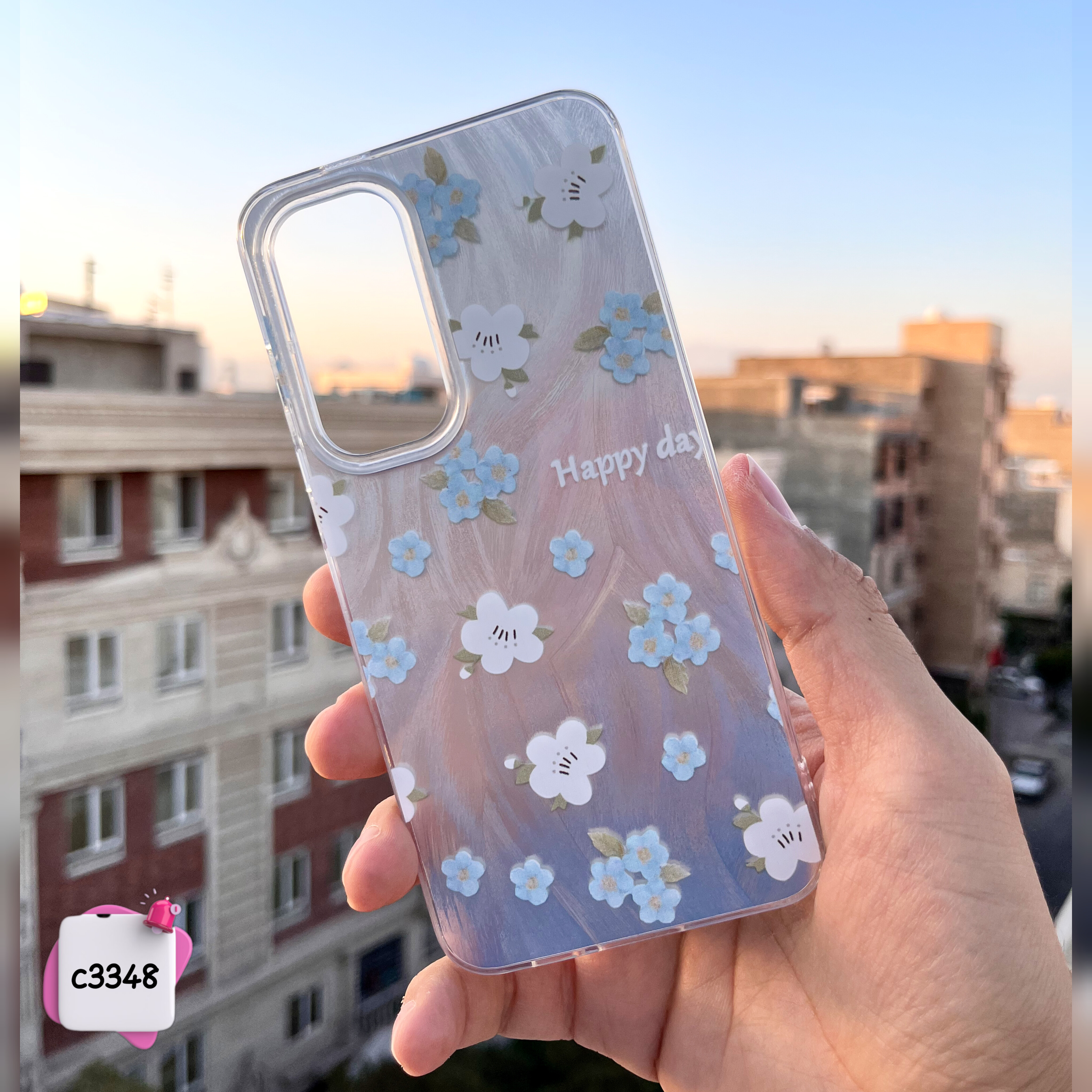 قاب گوشی گل بابونه براش Happy Day کد c3348 / ایفون سامسونگ شیائومی