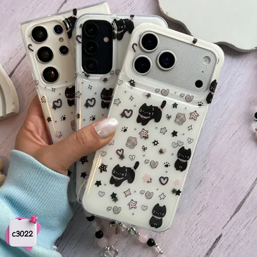 قاب گوشی بچه گربه پینترستی + آویز C3022 /سامسونگ شیائومی