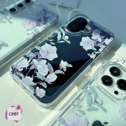 قاب گوشی شفاف گل نیلوفر C3137 / آیفون سامسونگ شیائومی