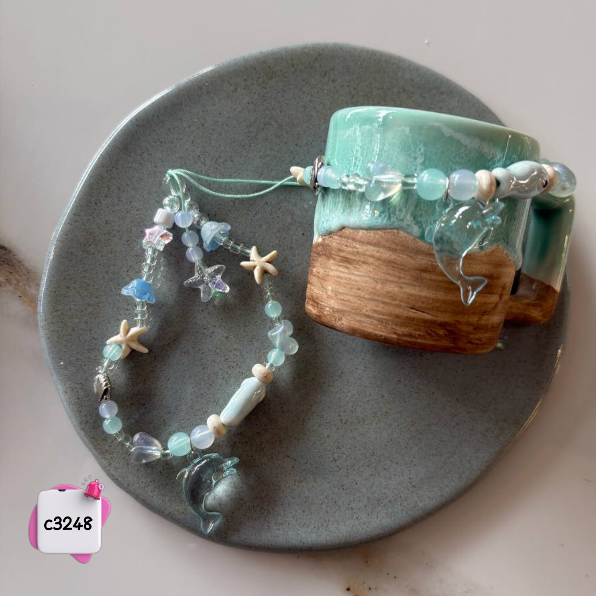 آویز گوشی طرح دلفین c3248