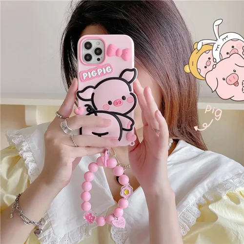 قاب خوک pig pig + بند مرواریدی