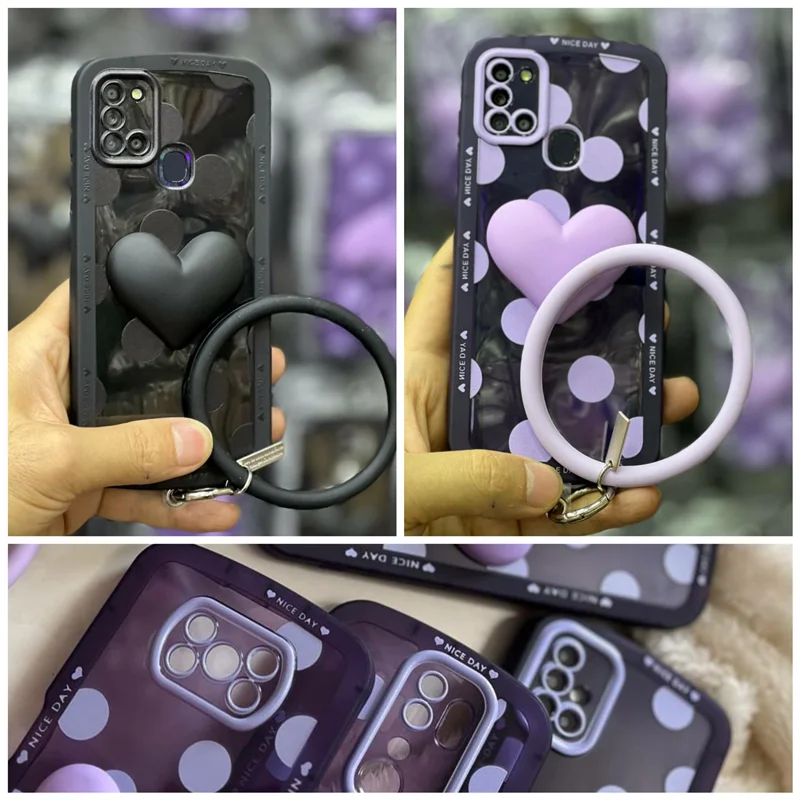 قاب قلب برجسته + دستبند