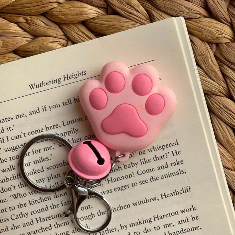 جاکلیدی پنجه گربه سیلیکونی صورتی