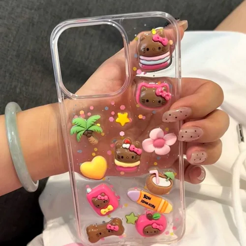 قاب گوشی هلو کیتی برجسته ساحلی Hello kitty / آیفون