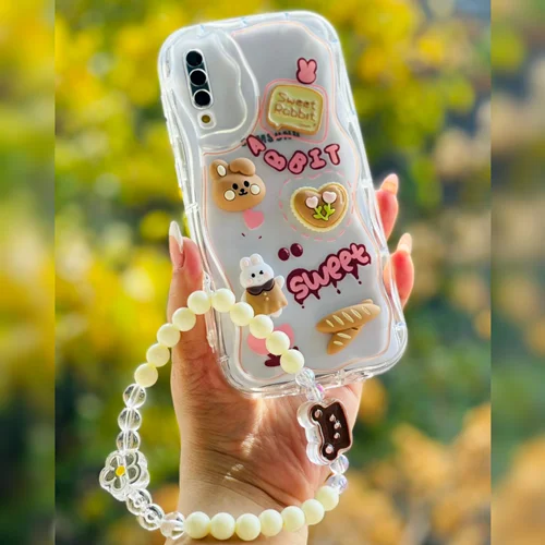 قاب خرگوش sweet rabbit شفاف + آویز