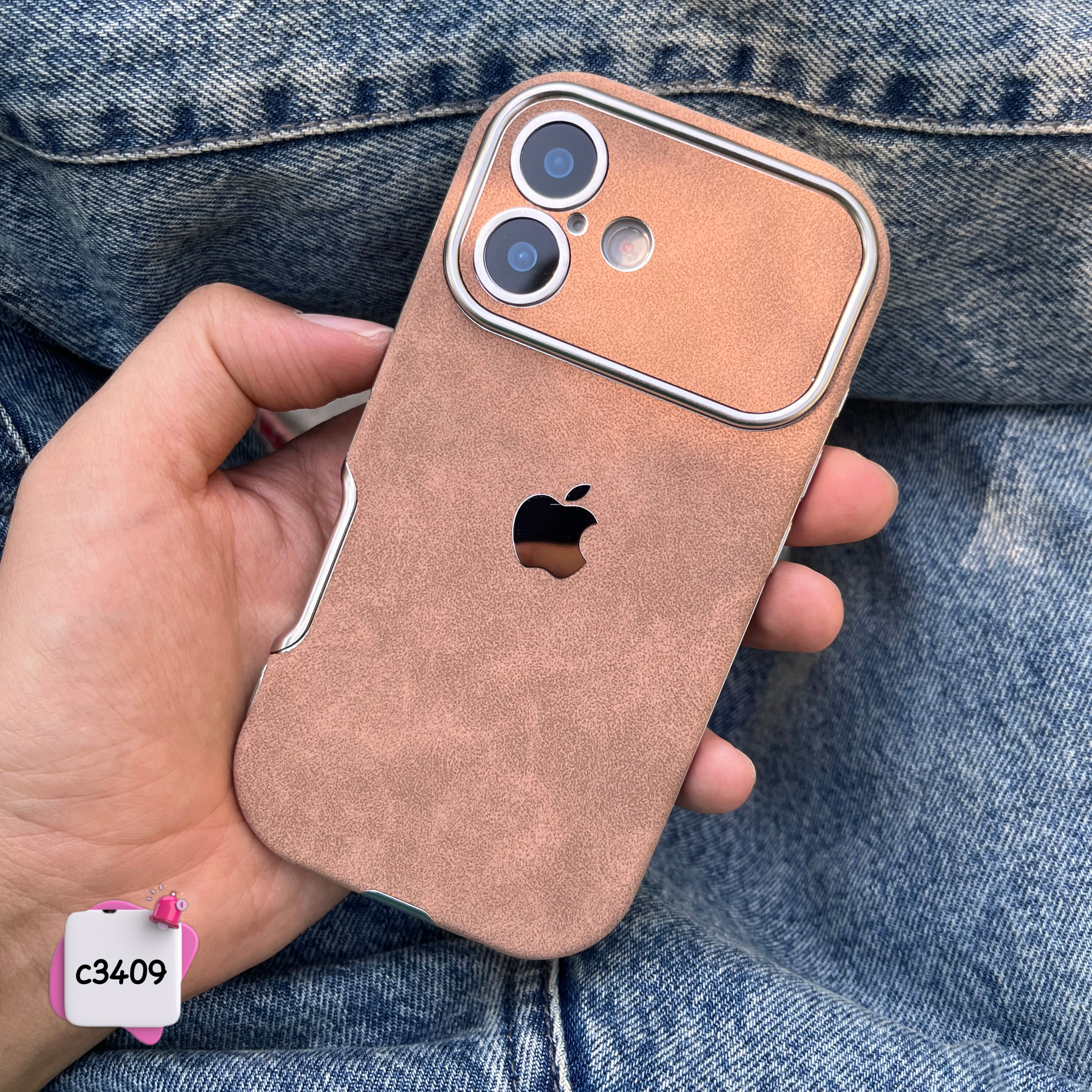 قاب گوشی موکا کانسپت لوگو فلزی کد c3409 / ایفون