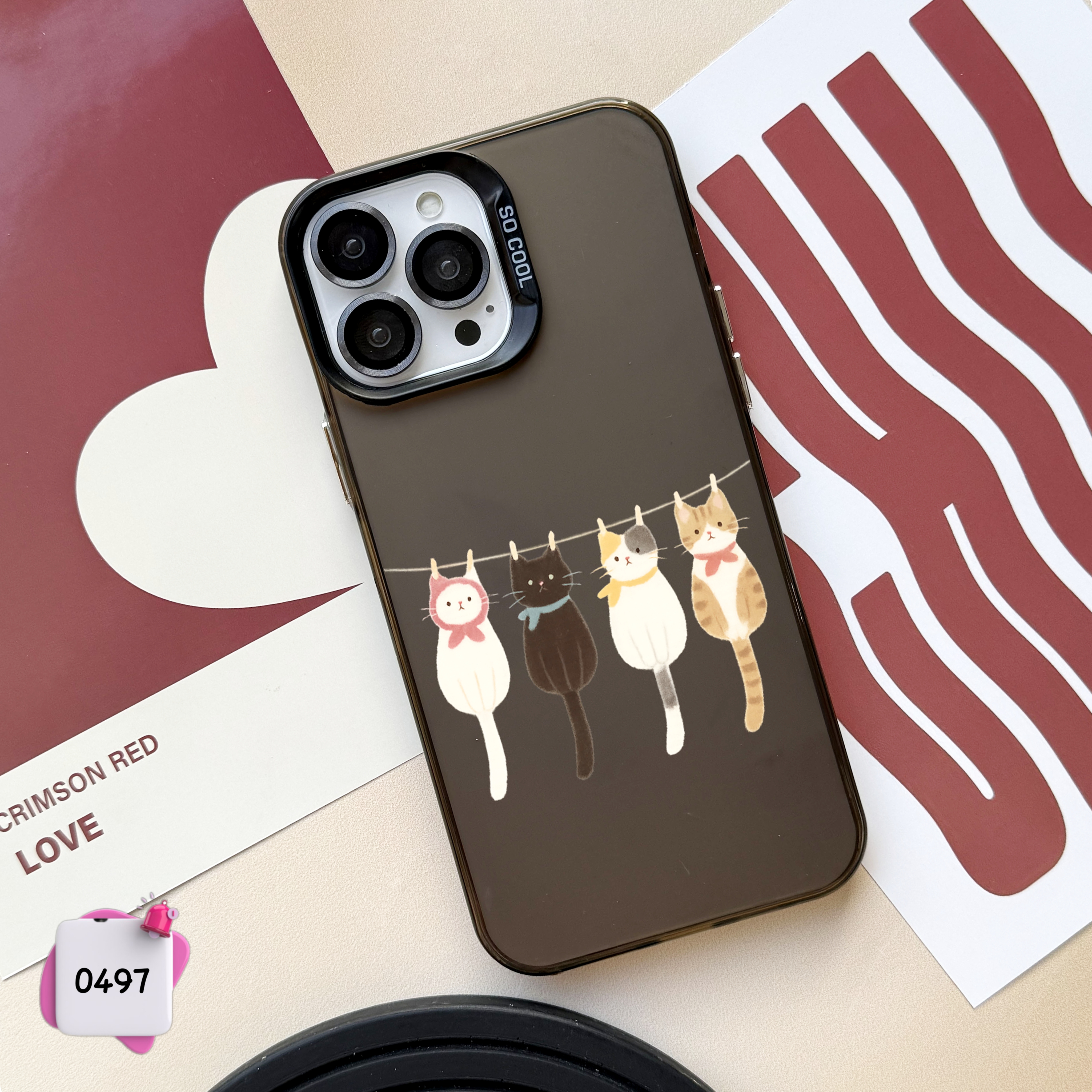 قاب گوشی سفارشی گربه های رختی سوکول Socool کد 0497 / آیفون سامسونگ شیائومی